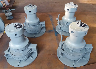 云南江蘇捷勝錨機(jī)成功交付肆臺&Phi;16mm人力起錨絞盤